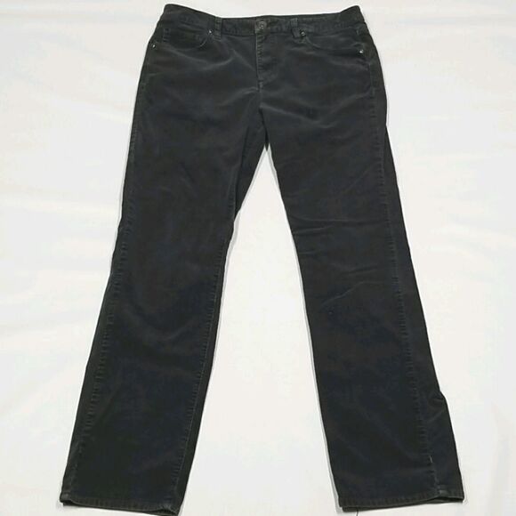 Calvin Klein Jeans Womens 14 Gray Corduroy Pants Straight Leg - Picture 1 of 9